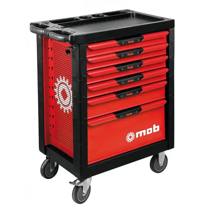 Servante Mondelin Proliner 3 modules 6 tiroirs rouge