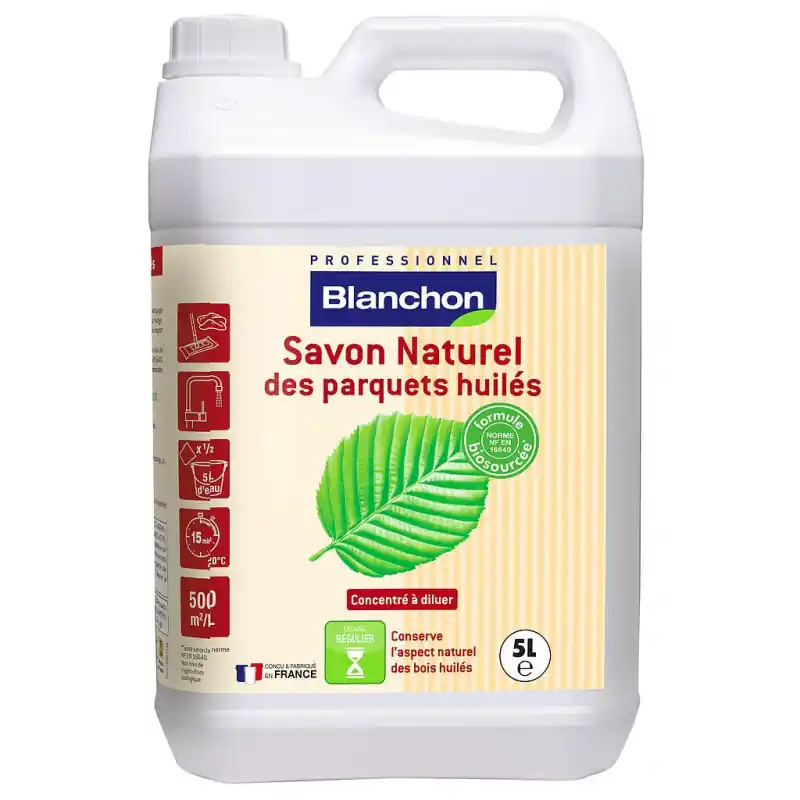 Savon naturel des parquets huilés Blanchon 5103507 blanc 5L