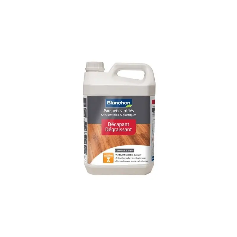 Décapant dégraissant Blanchon 5100216 pour parquets vitrifiés 5L