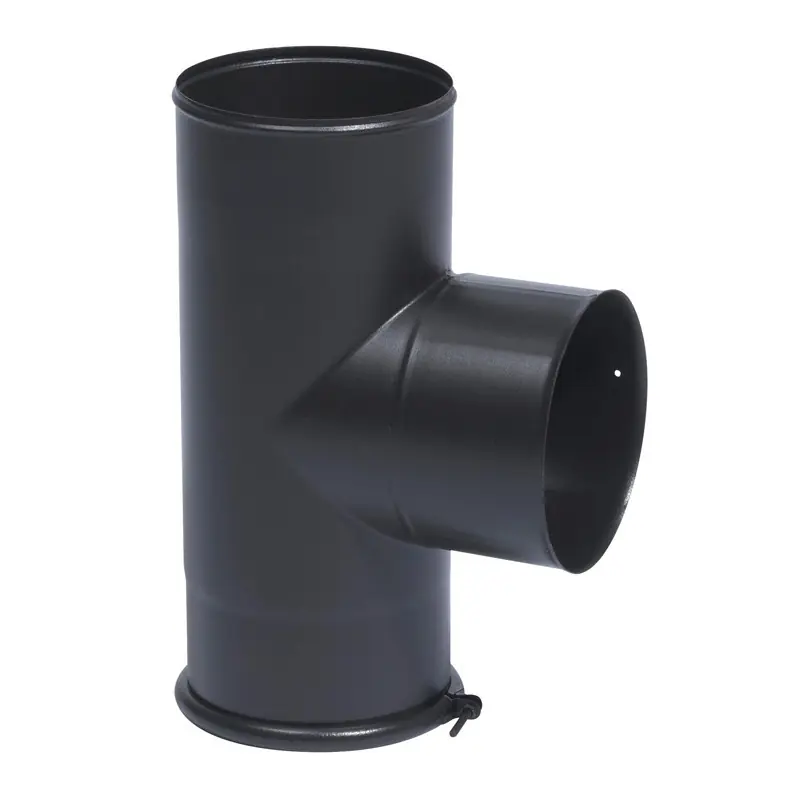 Té equerre TEN 346404 avec tampon noir mat D125mm