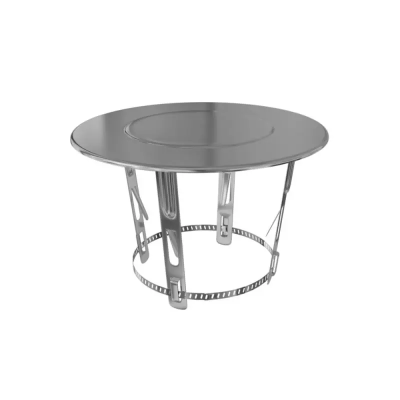 Chapeau plat TEN 000013 inox n°3 D180 à 200mm
