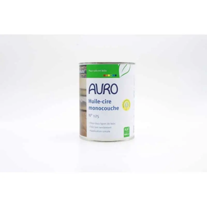 Huile cire monocouche Auro n°125 2,5l pour tous types de bois