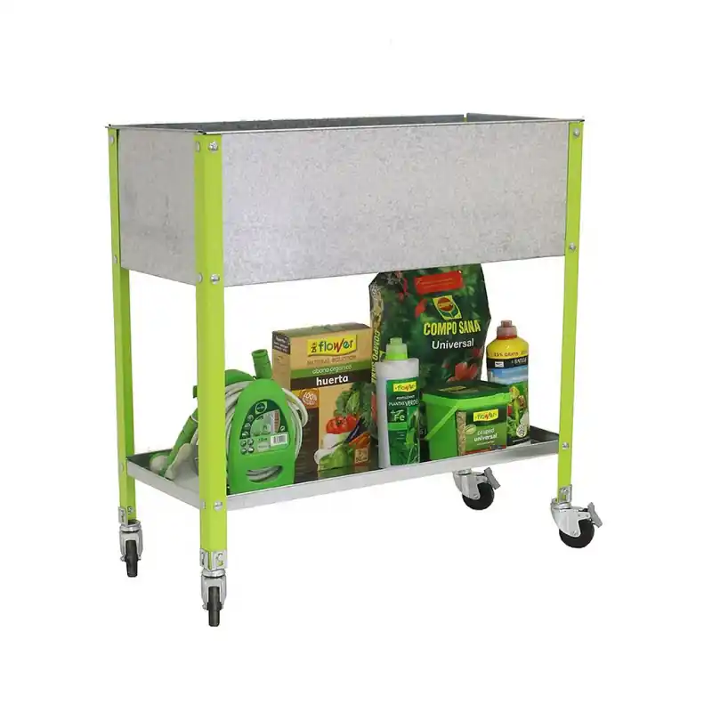 Jardinière avec étagère Simon Rack Urban Top mobile métal 120x40cm