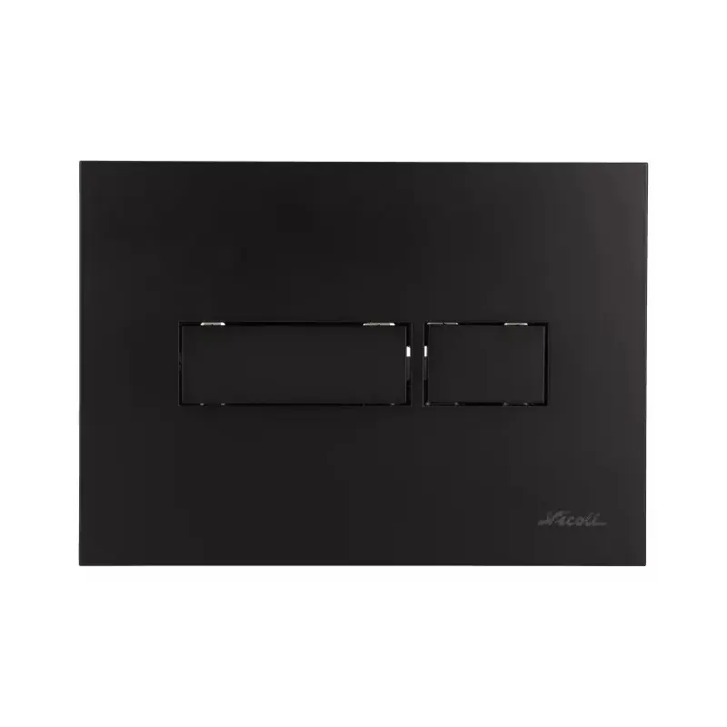 Plaque de commande Nicoll PBRECN rectangulaire noir