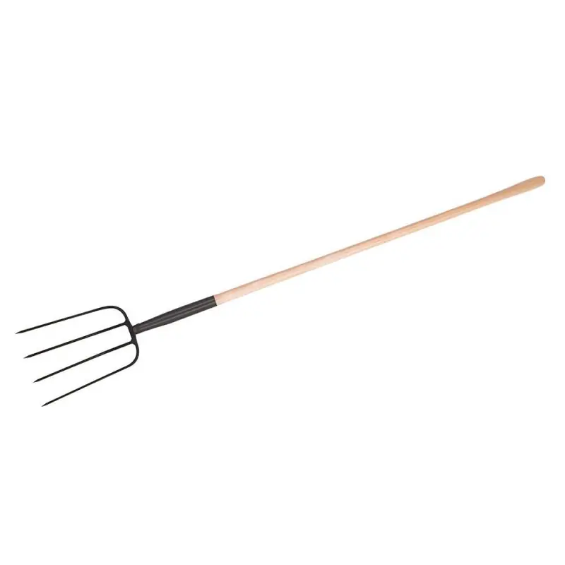 Fourche à fumier avec manche en bois Silverline 1500mm