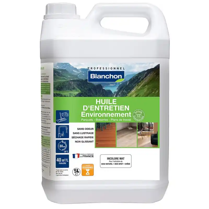 Huile d‘Entretien Environnement Biosourcée Blanchon 5l mat