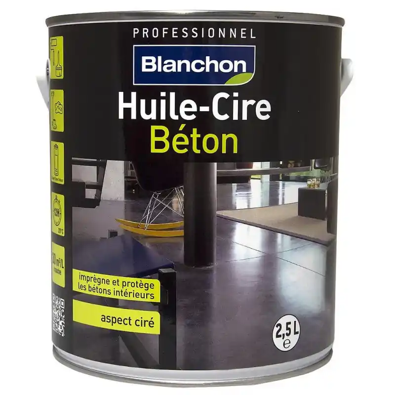 Huile-cire béton Blanchon 2,5l incolore