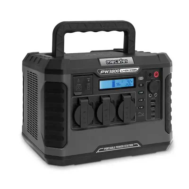Station d‘énergie Mecafer PW3600 batterie 1270w/h 3600W