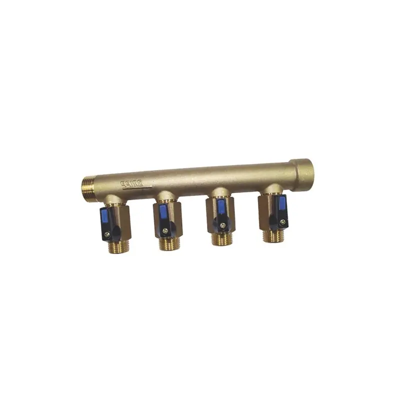Collecteur chauffage Watts 3637 6 départs type Fc6 vannes M1/2"