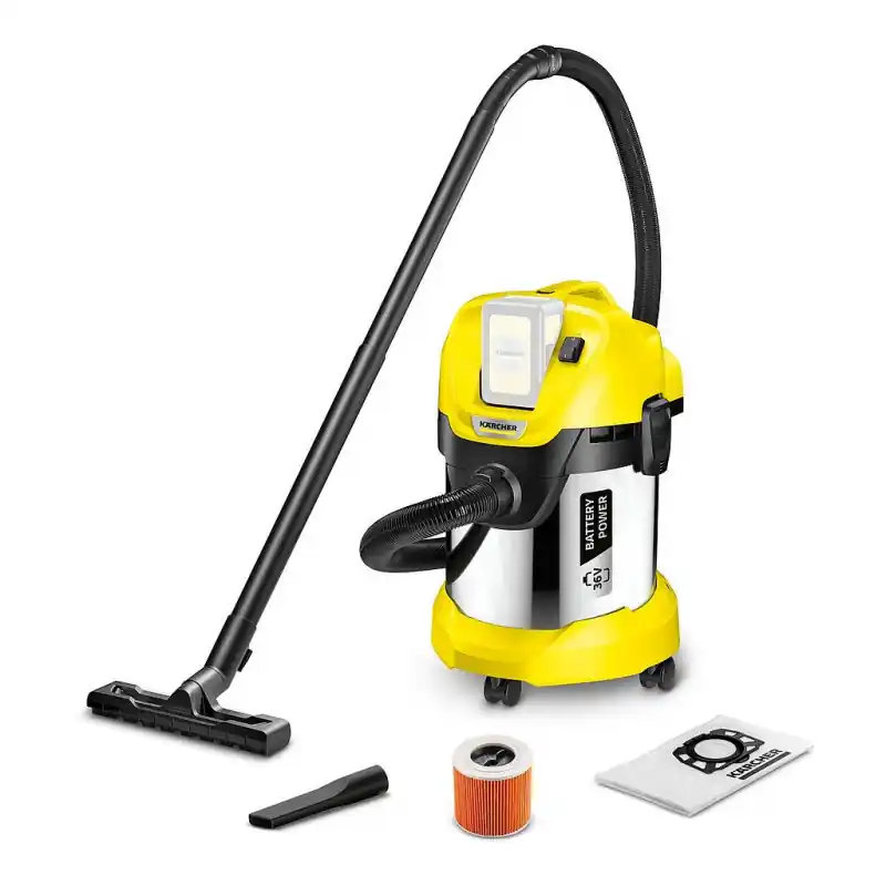 Aspirateur eau et poussières Karcher WD 3 Premium 36V inox sans batterie
