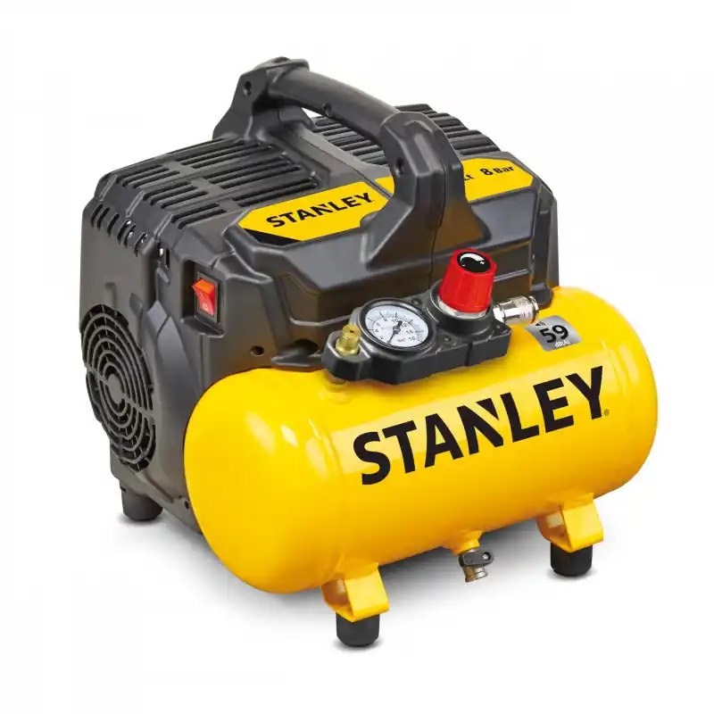 Compresseur silencieux Stanley DST100/8/6 59dB 100l/min 8bar cuve 6L