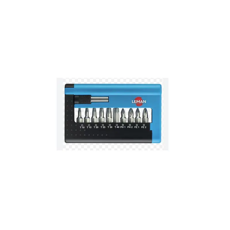 Coffret 11 pièces embouts de vissage Leman inox