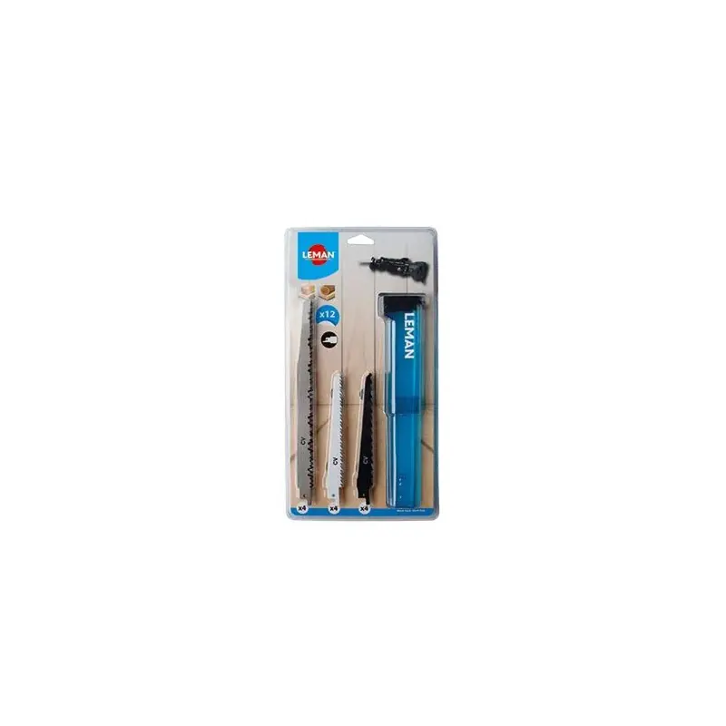 Assortiment de 12 lames de scie sabre Leman pour bois et métal