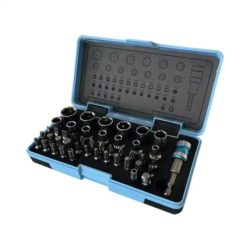 Coffret douilles 1/4" avec embouts inox Leman 45 pièces