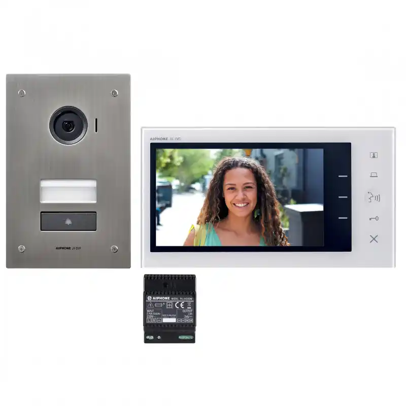 Kit vidéo platine encastrée Aiphone JVS1F écran 7" à 2 fils intégral