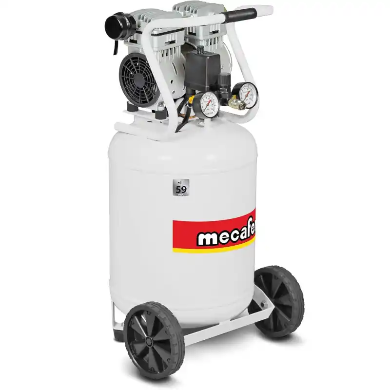 Compresseur silencieux Mecafer 50L vertical 1,3HP