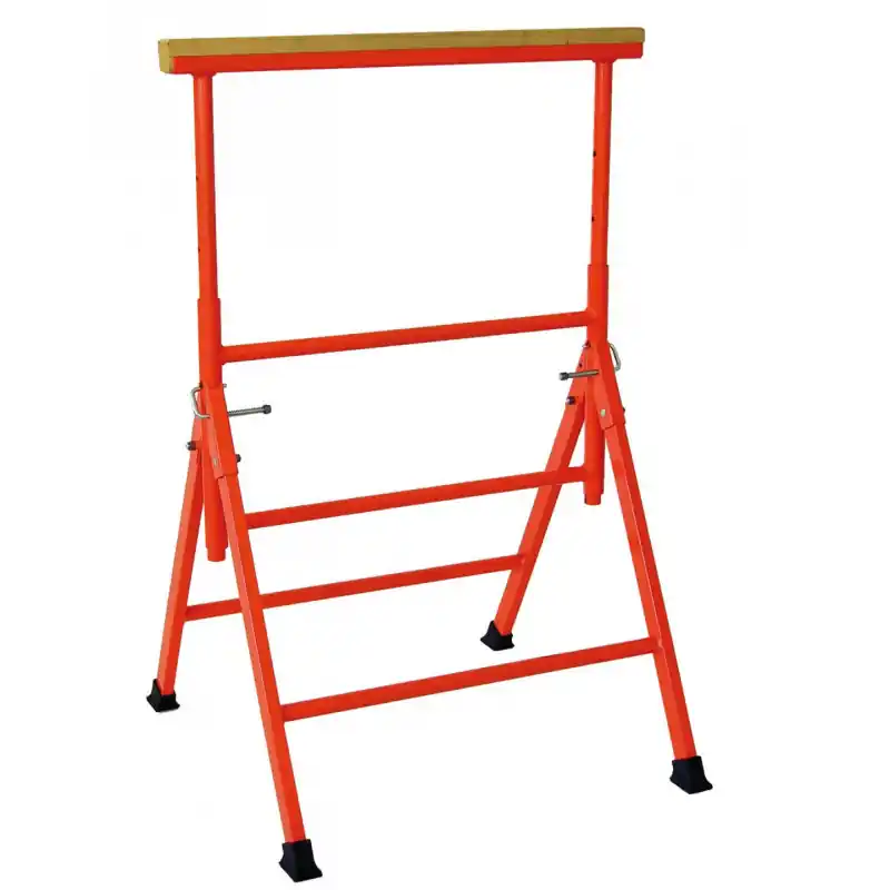 Tréteau professionnel Mondelin réglable 80 à 130cm poutre bois