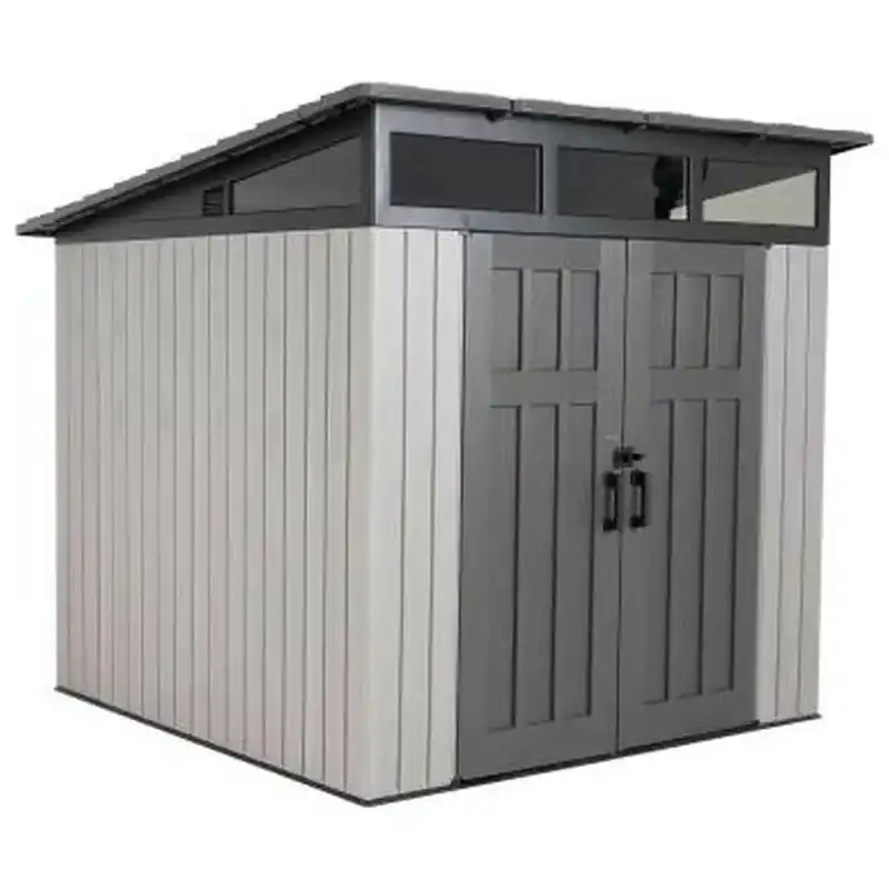 Abri Habrita AP2424BO résine imitation bois 6,45m2 toit monopente