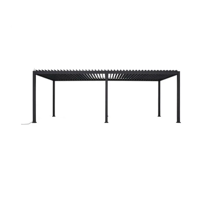 Pergola Habrita PER3060BIELEC alu 18m2 ventelles électriques ruban Led