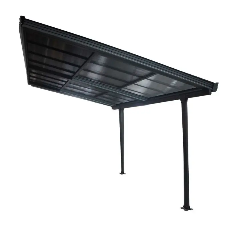 Toit terrasse Habrita TT3040CL alu avec toile amovible 12,04m2 gris