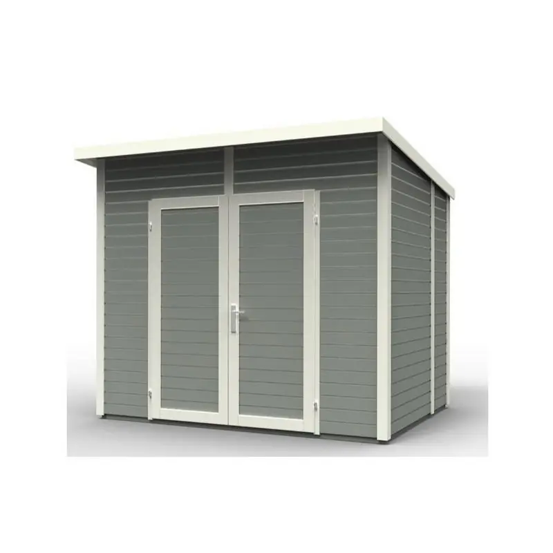 Abri de jardin en bois peint gris 4,31 m2 SKUR4 Gris