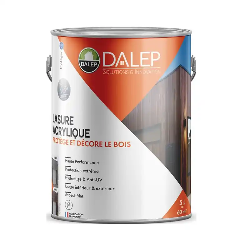 Lasure acrylique Dalep protection extrême 5l incolore aspect mat