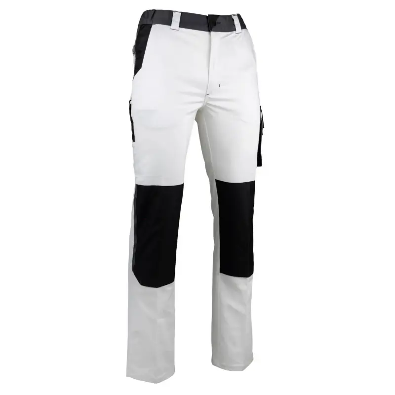 Pantalon LMA 1850 Vaisseau taille 38 stretch blanc gris charcoal