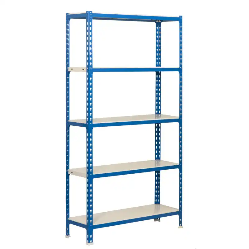 Etagère Simon Rack Simonclick 5/300 bleu blanc 5 niveaux 180x90x30cm