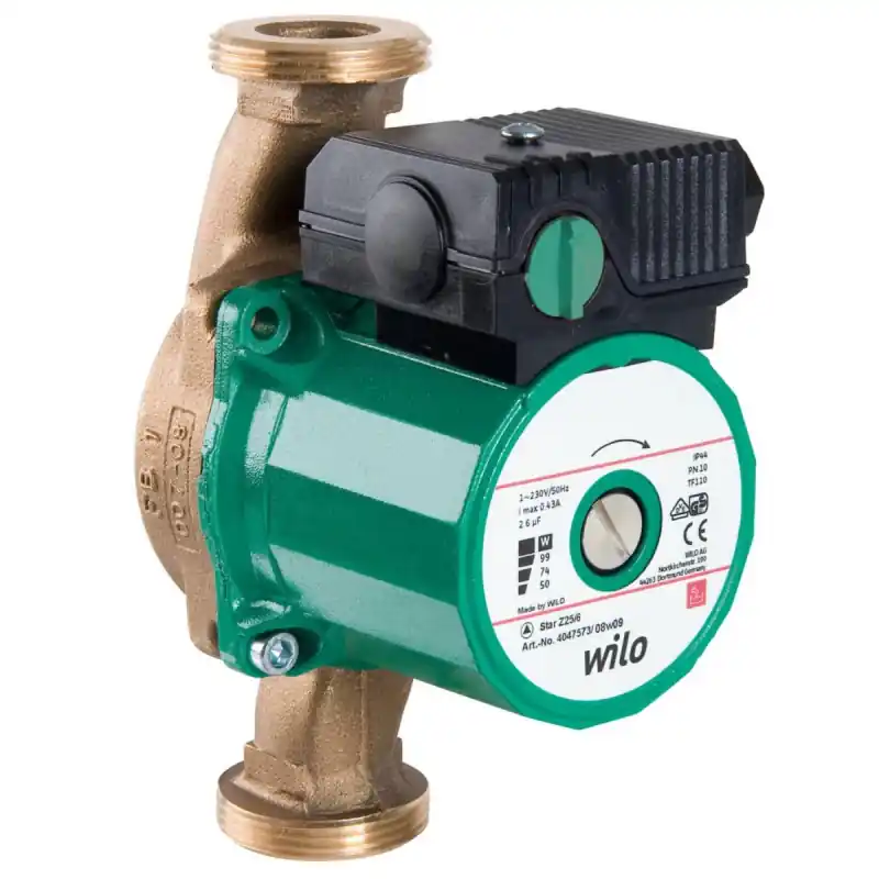Circulateur d‘eau chaude Wilo Star-Z 20/1-3(15-130) débit 2,4m3/h 48W