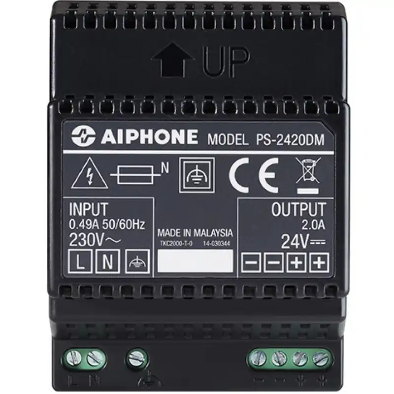 Alimentation Aiphone PS2420DM 230 Vac / 24 Vcc 2 A pour interphone