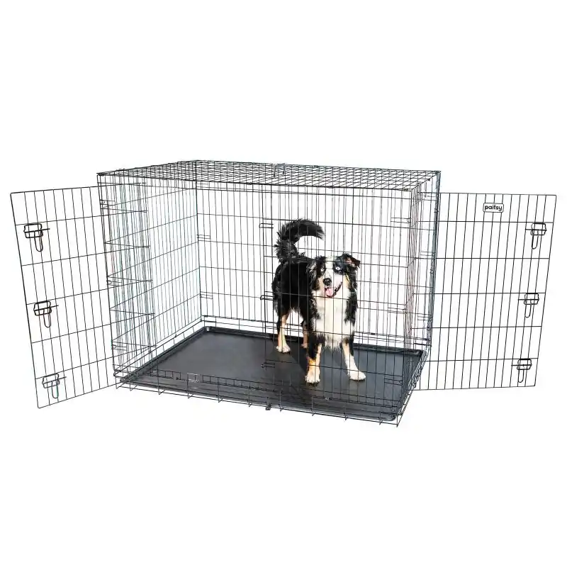 Cage pour chien Fortressoo3XL, 137x94x100cm, pliable, 2 portes, Paitsy