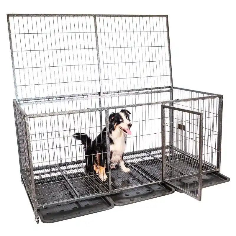 Cage pour chien Mouvedy2XL, 180x100x90cm, roues verrouillables, Paitsy
