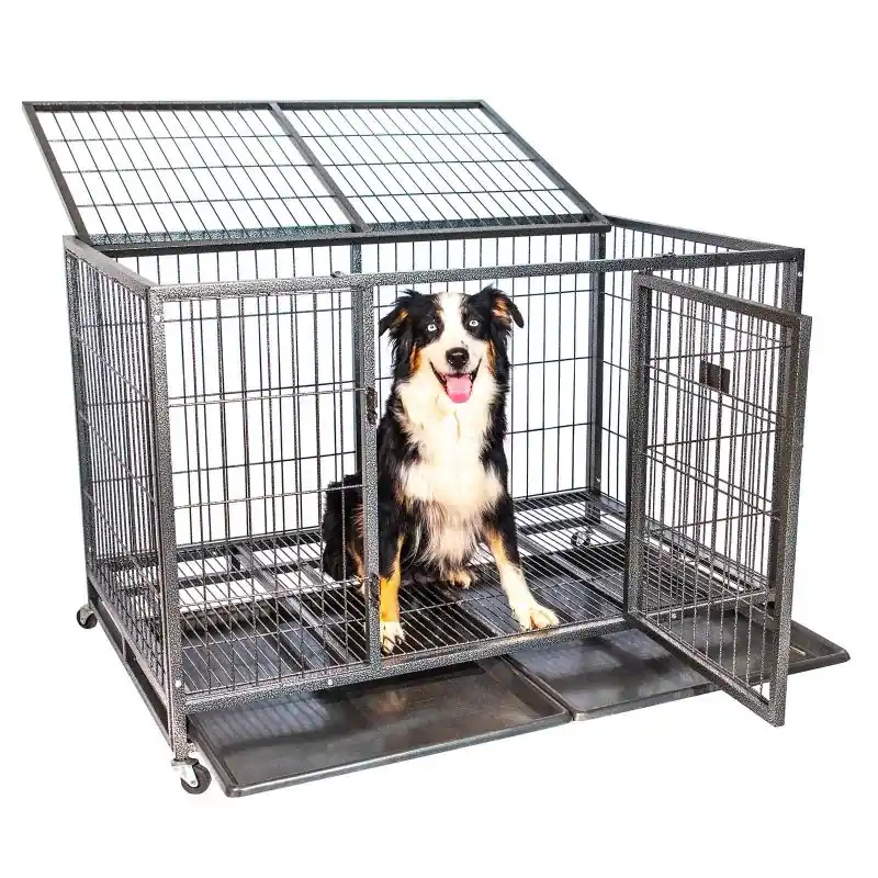 Cage pour chien MouvedyXL, 130x75x85cm, roues verrouillables, Paitsy