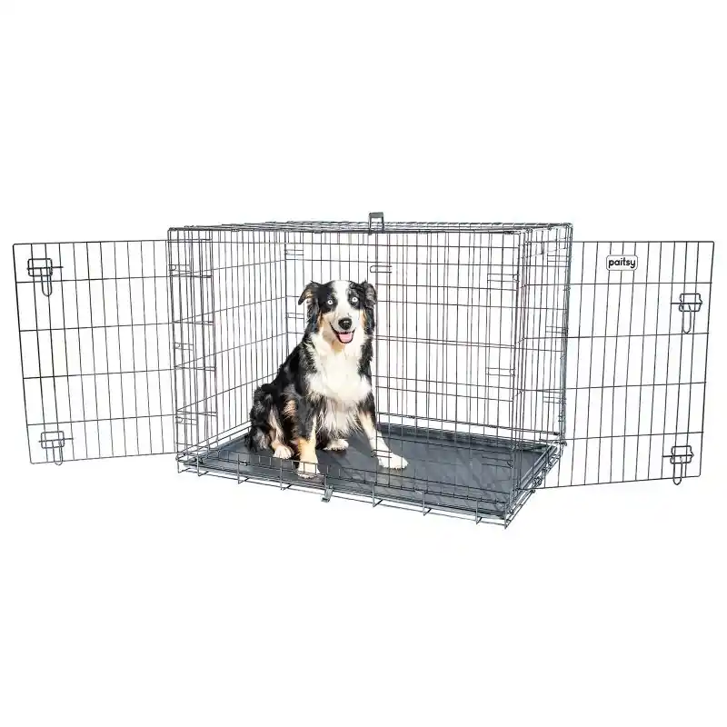 Cage pour chien FortressooXL, 107x71x77cm, pliable, 2 portes, Paitsy