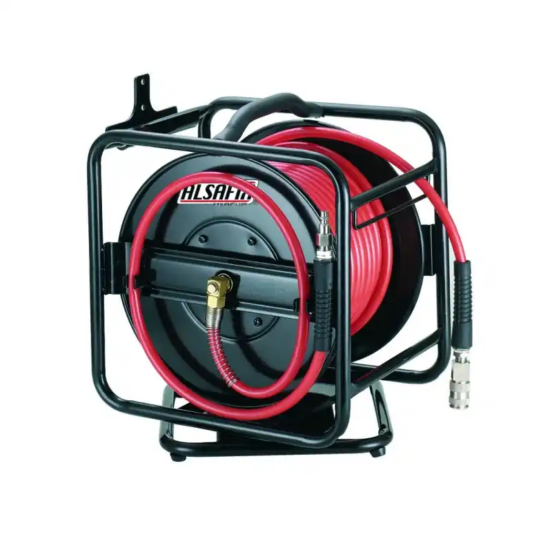 Enrouleur pneumatique Alsafix pivotant 360° D10x15 tuyau 25m