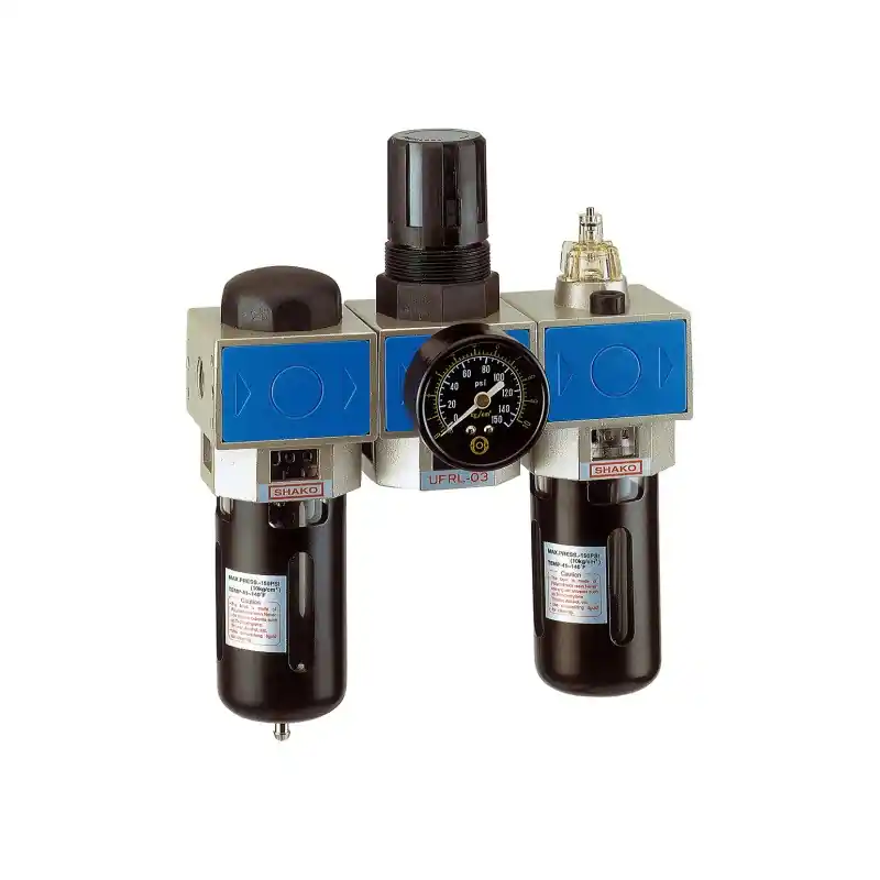 Filtre régulateur lubrificateur Nuair UF+R+L 3/4" régulateur à piston