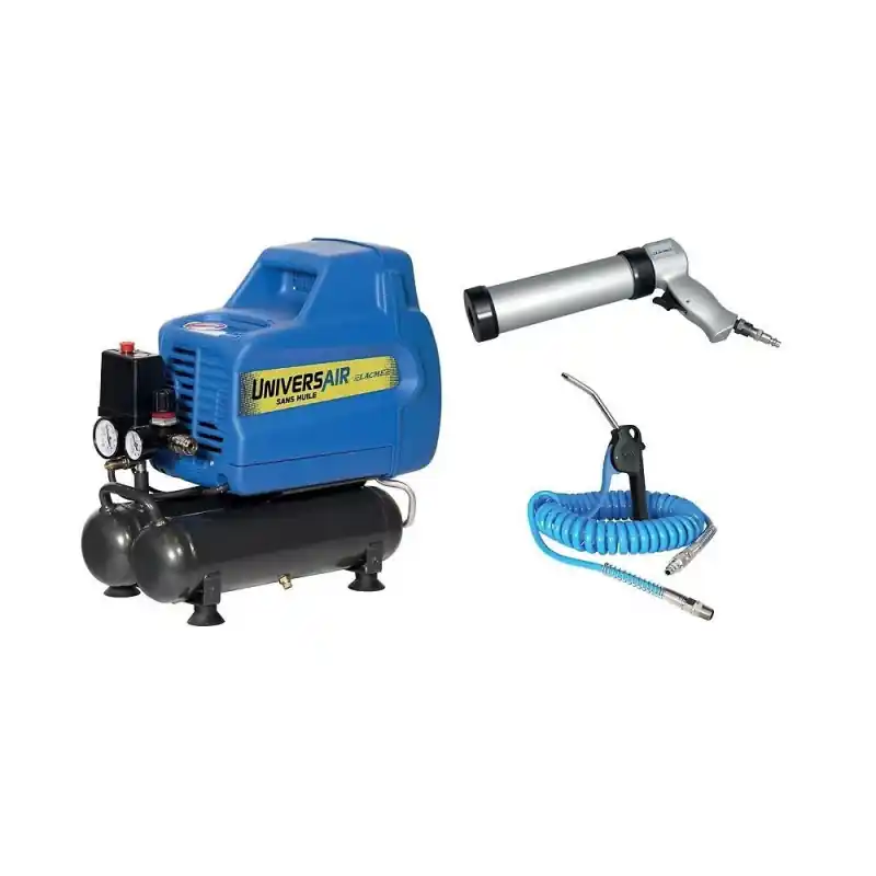 Ensemble compresseur sans huile Lacmé Universair 12,1m3/h 1,5CV mono