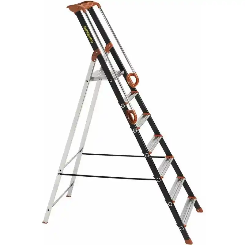 Escabeau 7 marches Centaure Pro‘UP aluminium pliable plateforme 140cm