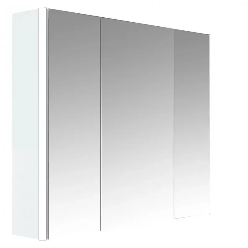 Armoire de toilette Stella 80cm 3 ptes miroirs blanc brillant Allibert