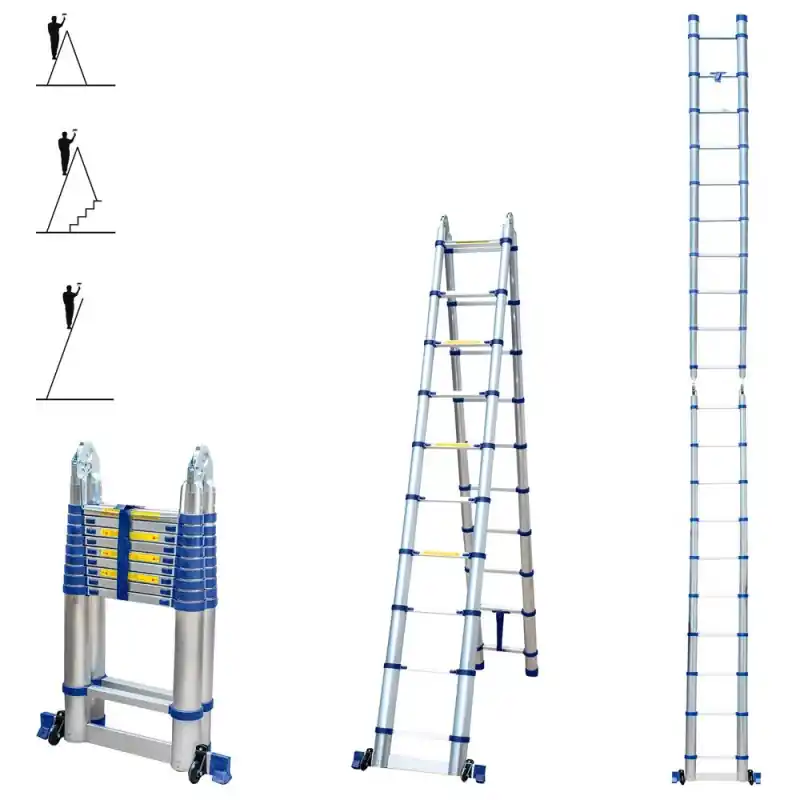 Échelle télescopique Stempakt 6,2m, hauteur travail max 7,1m Hostrom