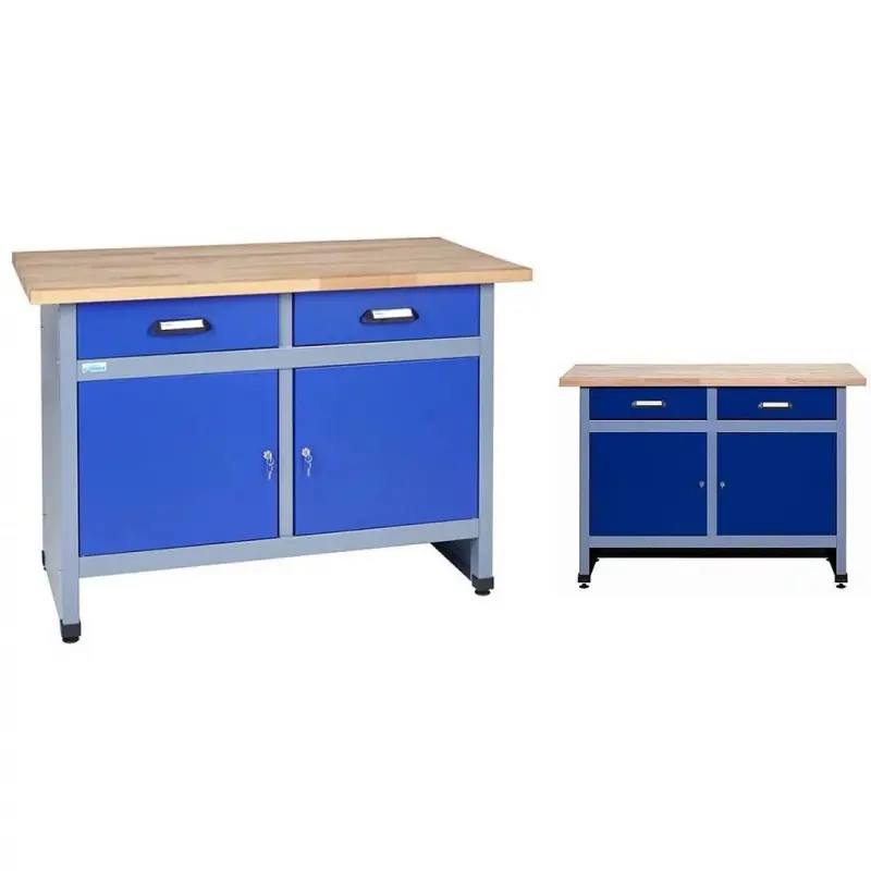 Etabli 12057 2 portes 2 tiroirs L120cm bleu marine Kupper