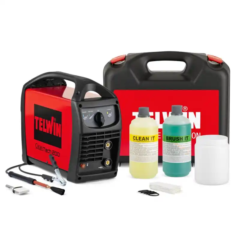 Nettoyeur soudures TIG ou MIG sur acier inoxydable Telwin CLEANTECH 200 + KIT