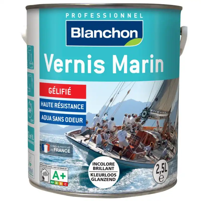 Vernis marin Blanchon incolore 2,5l aspect brillant