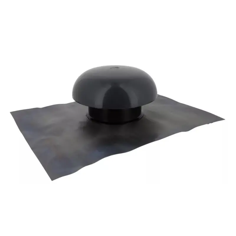 Chapeau ventilation Nicoll CD12 col etanch 45x33mm D125mm anthracite