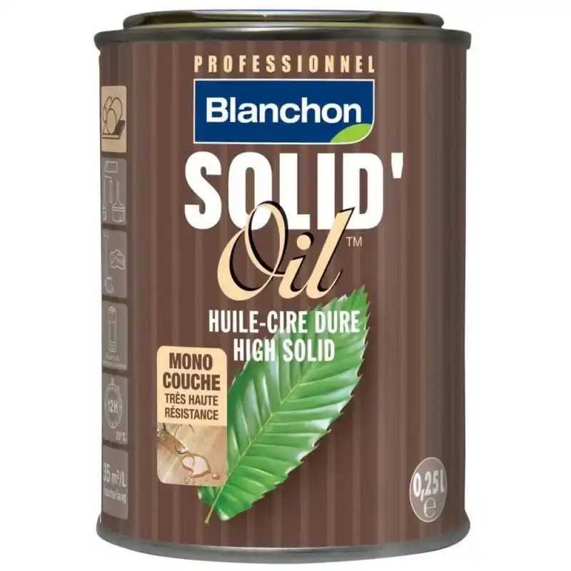 Huile dure Blanchon Solid‘Oil™ 0,25L nuancier vieux chêne