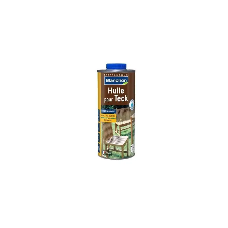 Huile pour Teck Blanchon bidon de 1L aspect mat