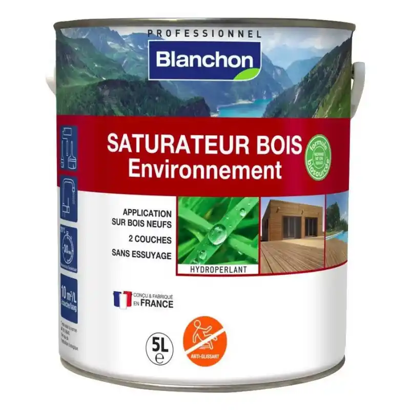 Saturateur bois environnement Blanchon bois clair 5L