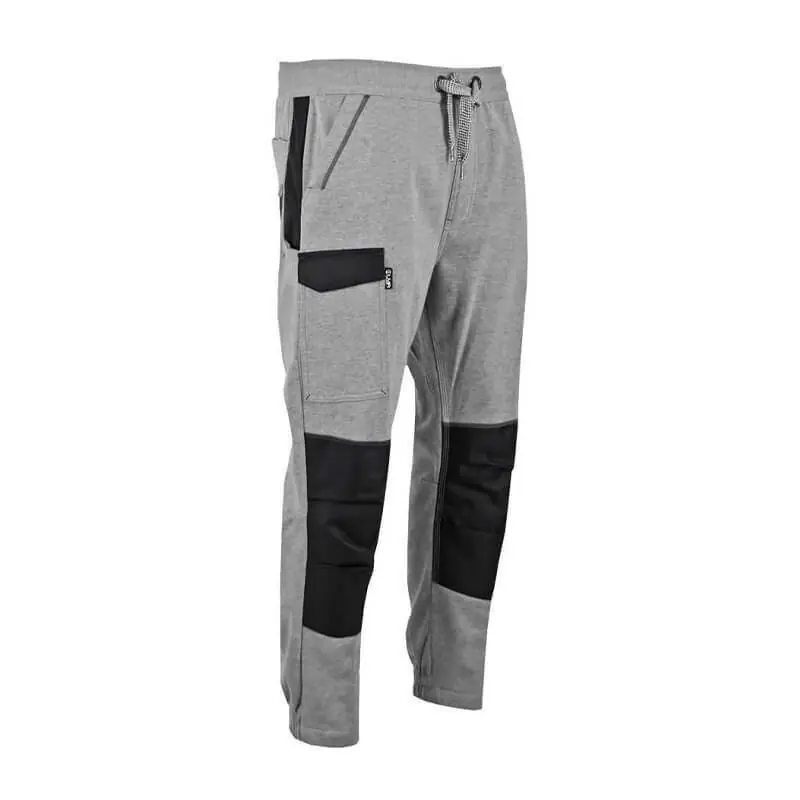 Pantalon jogging molleton LMA CRYPTO taille L gris chiné/noir