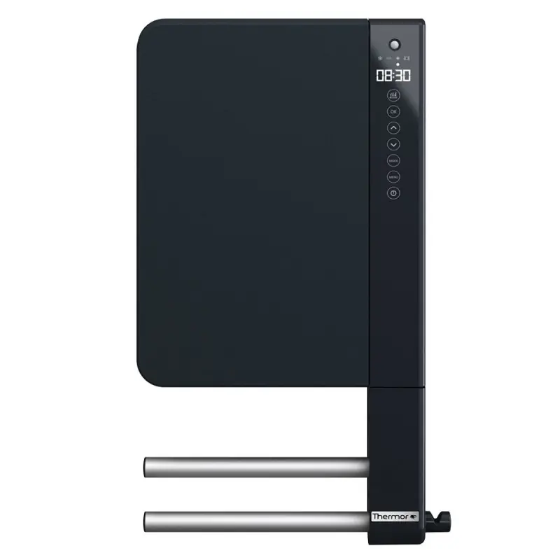 Sèche-serviettes Thermor ILLICO 3 gris ardoise avec 2 barres sans miroir