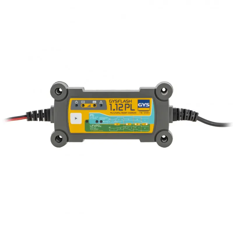 Chargeur Gys GYSFLASH 1.12 PL batterie 12V Pb 2-32Ah LiFePO4 0.5-20Ah